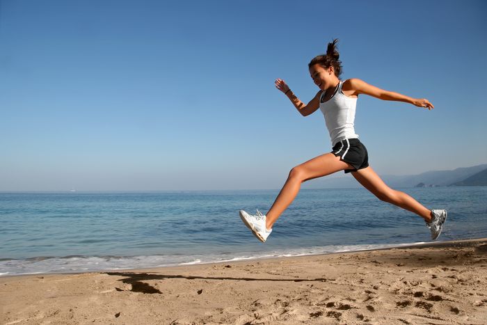corriendo playa
